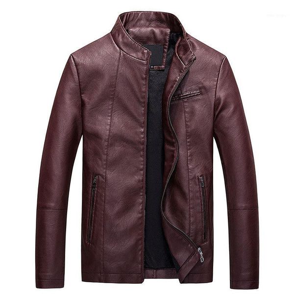 

leather jacket men new fashion pu jackets spring autumn korean style coat mens casual overcoat man black fleece coats masculina1