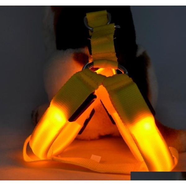 

safety dog pet belt harness glow led flashing light leash tether colors light up dog harness pet supplies wd41s