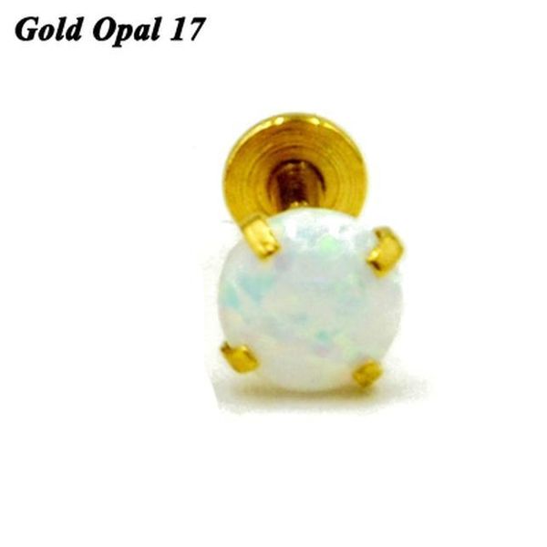 

1pc внутренний резьбовый rong ruble opal zircon с плоским дном лабрентные зубчатые уха трагусовые хряща серьги кольцо для губ piercing q sqc, Silver