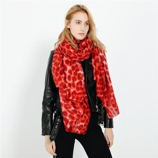

selling leopard pattern cashmere shawl scarf for women in autumn and winter of 2020, Blue;gray