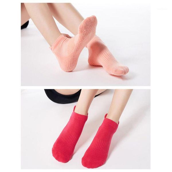 

sports socks yoga for women non skid slipper dance gym fitness pilates breathbale comfortable anti slip cotton1, Black