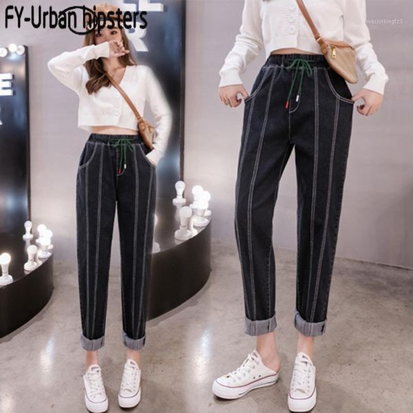 

women's jeans 2021ladies trousers autumn and winter high waist wild harlan1, Blue