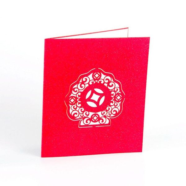 

3d лазерная вырезать ручной работы китайский бог богатства бумаги пригласительные открытки поздравительные открытки фестиваль благословение