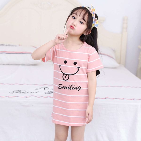 

pajamas nightdrs summer cotton girls' children's 2020 wceo, Blue;red