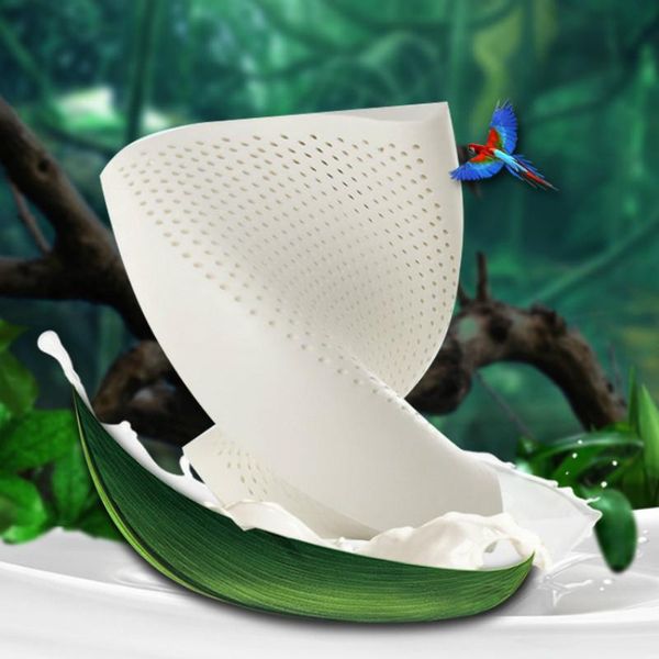 

pillow fashion latex massage simple zero-pressure pull back memory foam cervical spine health bedroom bedding