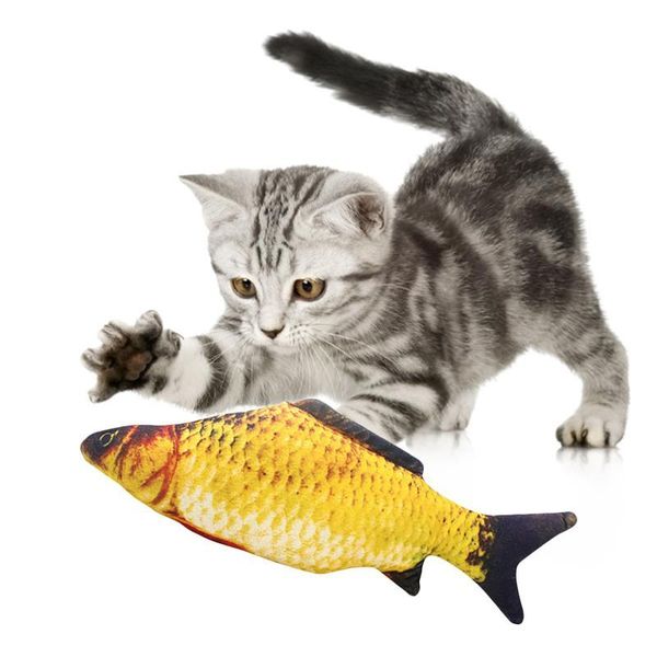 

pet soft plush 3d fish shape cat toy interactive gifts fish catnip toys stuffed pillow doll simulation playing toy for pets