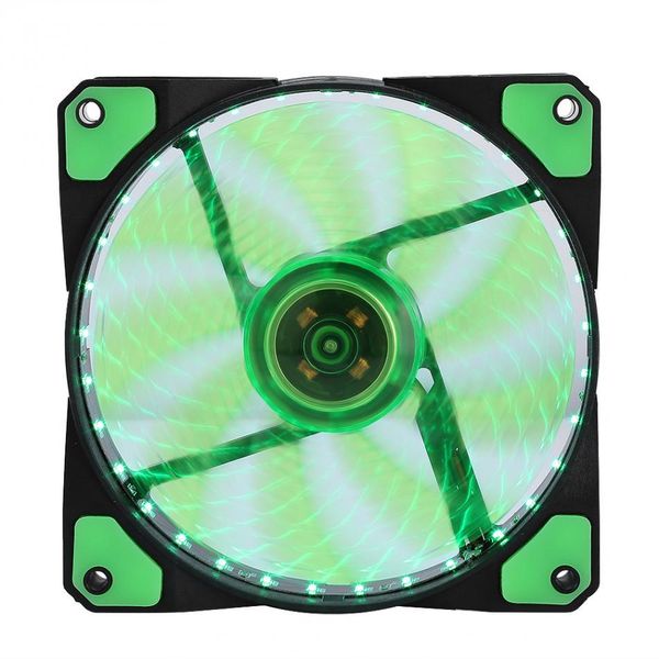 LED Sessiz Hayranları Radyasyon Soğutucu Soğutucu Soğutma Fanı Bilgisayar PC Isı Emici 120mm Fan 3 Işıklar 12 V Aydınlık