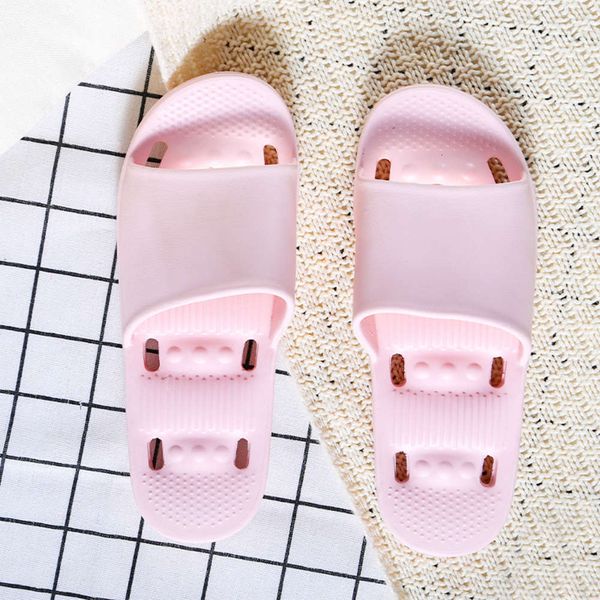 

summer home men's women's indoor slippers bathroom japane sle simple beach soft bottom couple children's and old people, Black;red