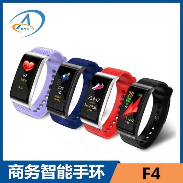 

f4 color screen intelligent bracelet heart rate and blood prsure monitoring multi sport ip67 waterproof font tech