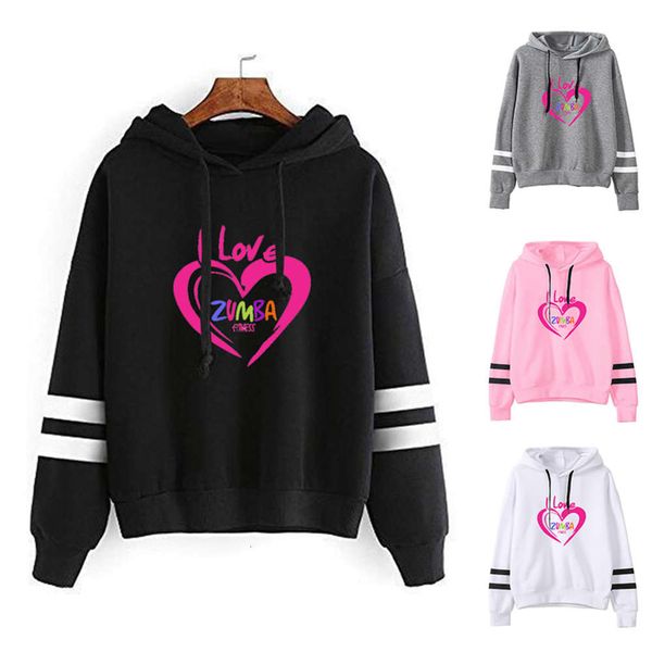 

love love zvmba printed parallel bars hoodie, Black