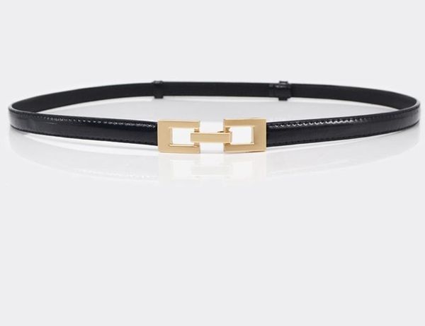 

женщины искусственный кожаный ремень для женщины золотой сплав пряжки тонкий пояс на поясе регулируемый дизайн патентное платье платье леди, Black;brown