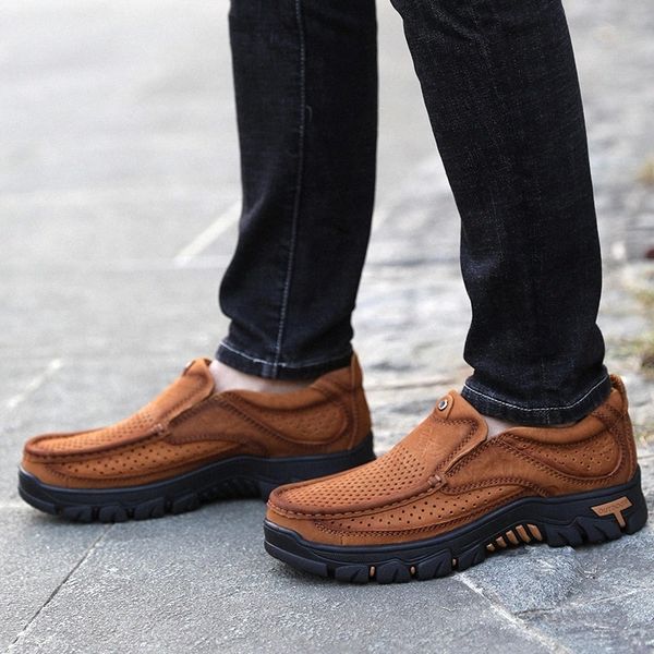 

genuine leather shoes men loafers fashion casual shoes comfortable driving men shoes moccasins zapatos de hombre big size 48 #2s3m