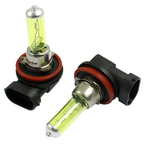 

2 x h11 pgj19-2 12v 3000k 55w golden yellow auto car hod bulbs lamps ultra upgrade