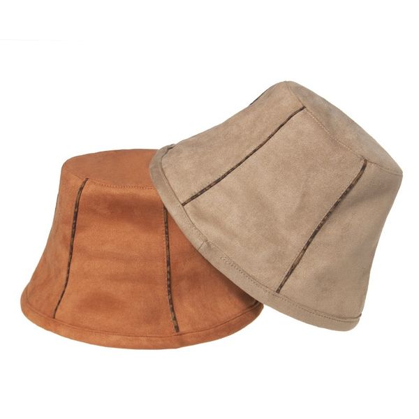 

шляпа женская осень и зимняя замша шляпа ретро рыболовная шляпа женская повседневная all-match cert target hats mens jllxub dhzlstore, Black;white