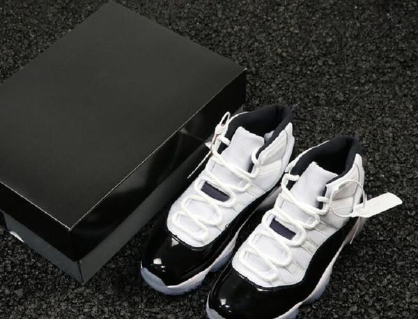 

11s concord 45 man basketball designer shoes luxury xi white black concord fashion sport trainers with real carbon fiber