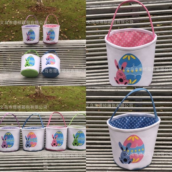 

easter bucket diy basket cute bunny basket rabbit cartoon canvas storage bag easter gift bag egg candy totes lla128 68 j2