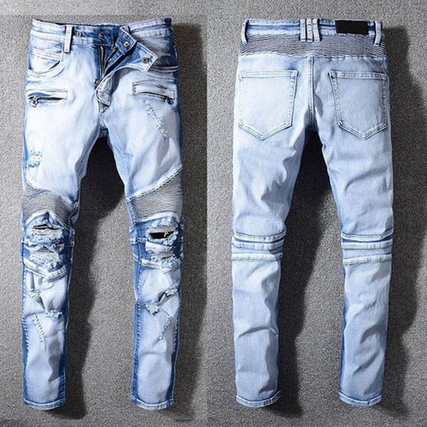 

2021 new fashion style mens jeans mens denim black jeans for men embroidery pants fashion holes trousers men hip hop denim pants, Blue