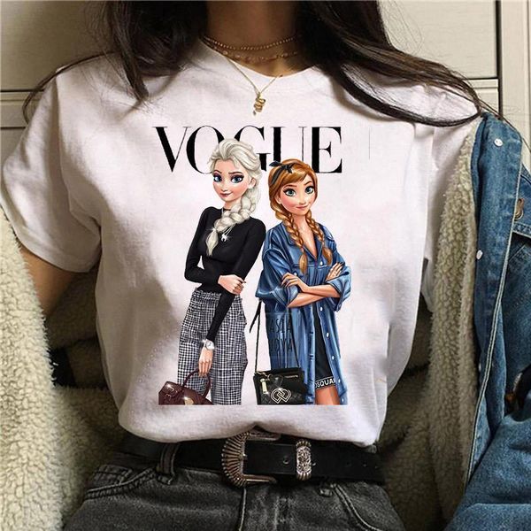 

princess printed tshirt summer harajuku kawaii female tshirt vogue tshirt short sleeve & tees fashion t shirt clothes, White