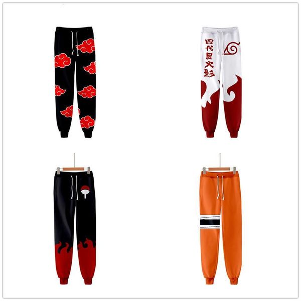 

new sports sweat pants straight pants anime naruto 3d printed sweatpants jogging long women men trousers, Black;white