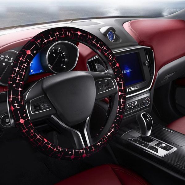 

artificial leather car steering wheel cover anti-slip protection universal auto interior accessories car-covers durable1