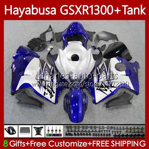 Karosserie für Suzuki Hayabusa GSXR 1300 CC GSX-R1300 GSXR-1300 96-07 Blau Silber 74no.39 1300cc GSXR1300 96 97 98 99 00 01 GSX R1300 2002 2004 2005 2006 2007 Favorit