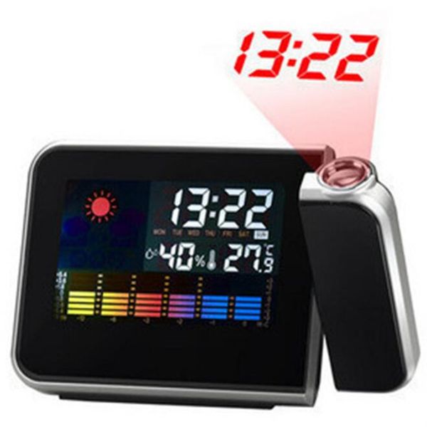 

digital table clock projection snooze weather temperature and humidity time display with usb cable led watch for living room decor
