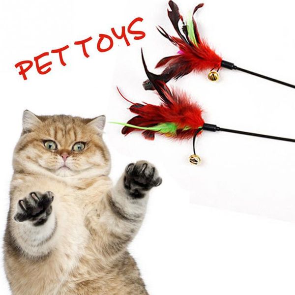 

feather bell fashion teaser small type play cats 50cm ultra long rod pets toy