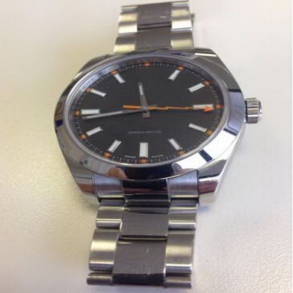 

luxury watches 116400 40mm black silver steel bracelet serial sapphire automatic fashion men's watches wristwatch, Slivery;brown