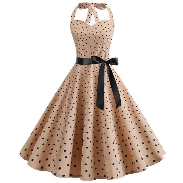 

summer dress 2021 vintage rockabilly party dress 50s 60s retro big swing polka dot pinup women audrey hepburn dress vestidos, Black;gray
