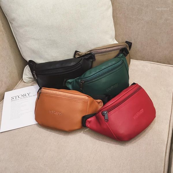 

2020 new kid waist bag girl boy fanny bag fashion pu leather chest children wallet casual baby wasit pack belt1