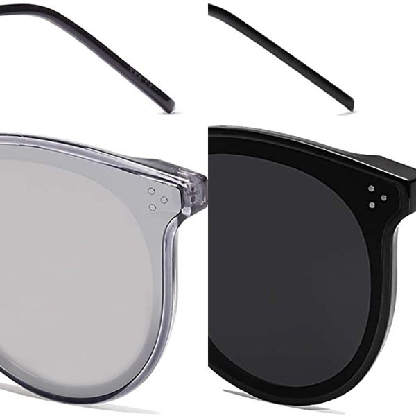 

sojos fashionable round sunglasses women's rivet plastic frame dolphin sj2068