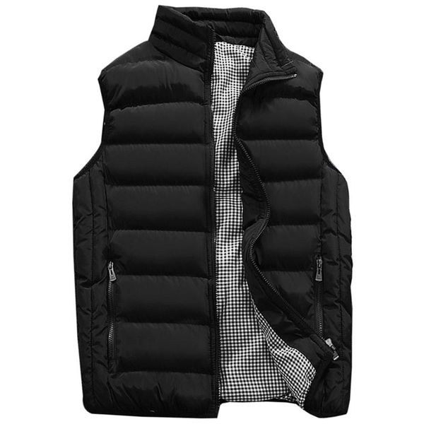 

men's vests men jacket cotton vest winter jackets man thick sleeveless coats male warm waistcoat gilet veste homme, Black;white