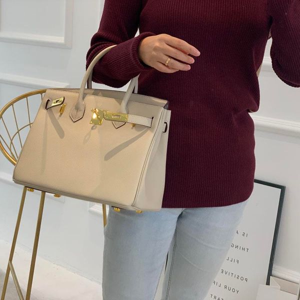 

winter bychannelshop hand-print customized womens autumn big birkin bag and crossbody shoulder handbag cowhide cvkgt, Red;black