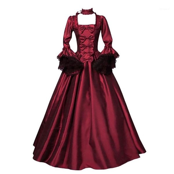 

christmas women's dress women womens vintage dress gothic court collar costume patchwork bow vestido ladies fashion1, Black;gray