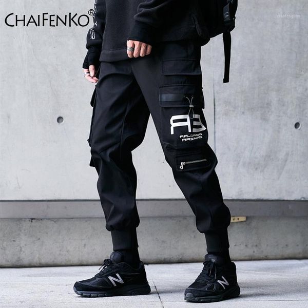 

chaifenko hip hop cargo pants men fashion harajuku harem pant black streetwear joggers sweatpant multi-pocket casual mens pants1