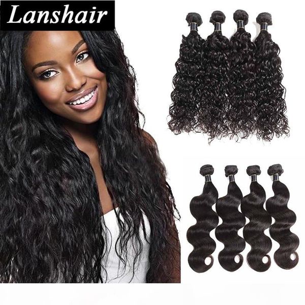 

100% brazilian malaysian remy human hair weave 50g pcs water wave natural color hair extensions straight ing, Black