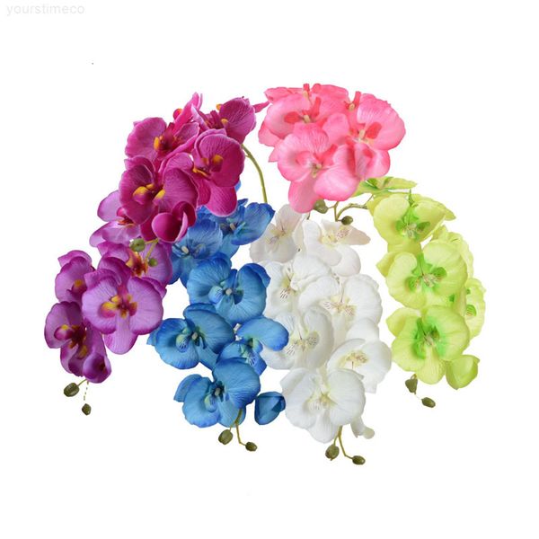 

flowers diy artificial butterfly orchid silk flower bouquet phalaenopsis wedding home decoration 6 colors