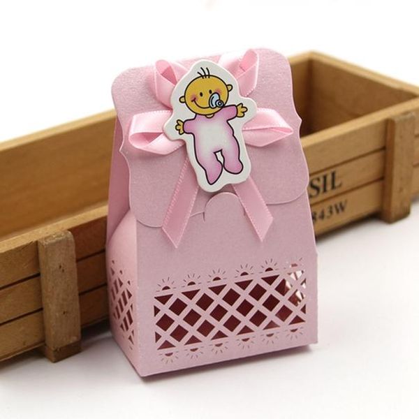 

6pcs cute boy girl paper baptism kid favors gift sweet birthday bag for baby shower candy box event party decoration supplies wmtdpe