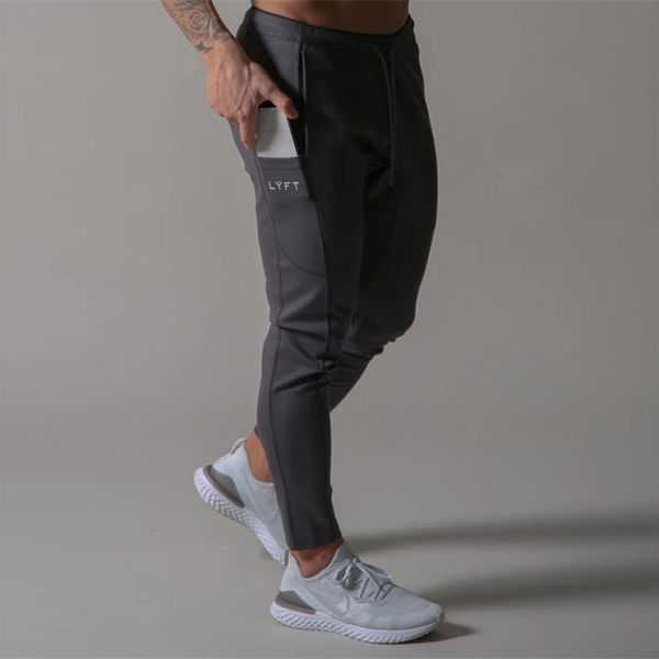 

running sweatpants men's jogger pants cotton bodybuilding tracpants sport training trousers male gym fitness jogging sportswear c1118, Gray