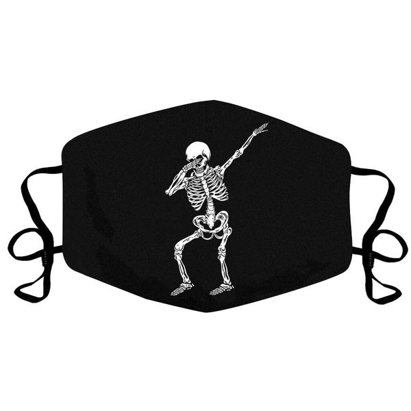 

printing fabric mask skeleton man half washable face mouth cover mask for outdoors black mouth caps reusable mondkapjes bbydfk