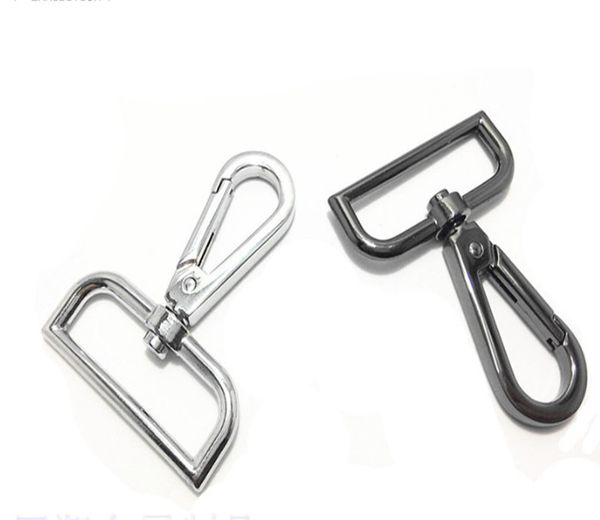 

10 pic handbag straps metal buckles collar lobster clasp swivel trigger clips snap hook diy leather craft accessory, Black