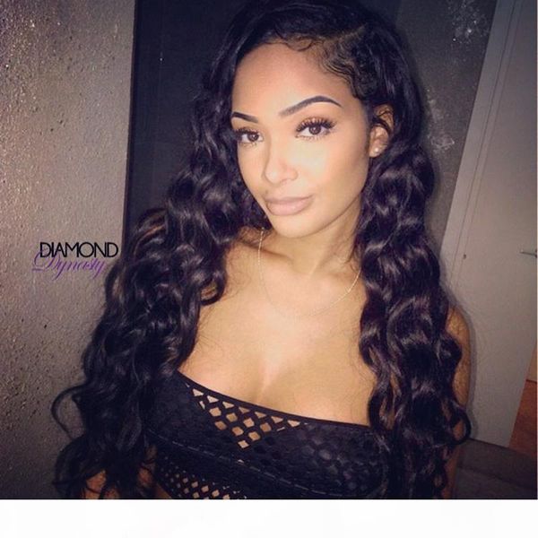 

brazilian full lace human hair wigs for black woman loose curly lace front human hair wigs with baby hair glueless full lace wig, Black;brown