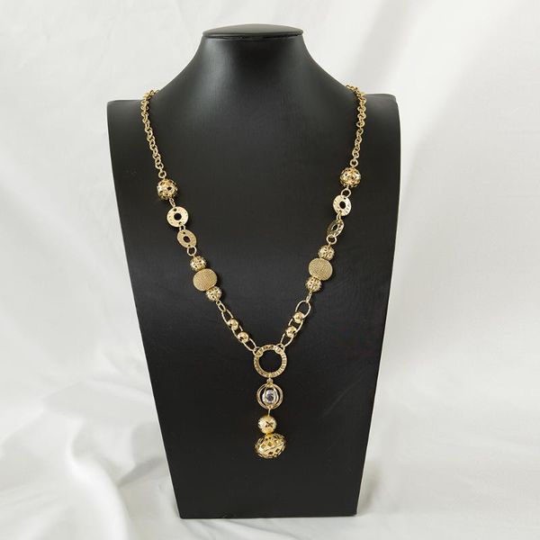 

long chain for women necklaces fashion gold color beaded jewerly necklace pendant gift nice jewelry 2020 new accessories, Silver