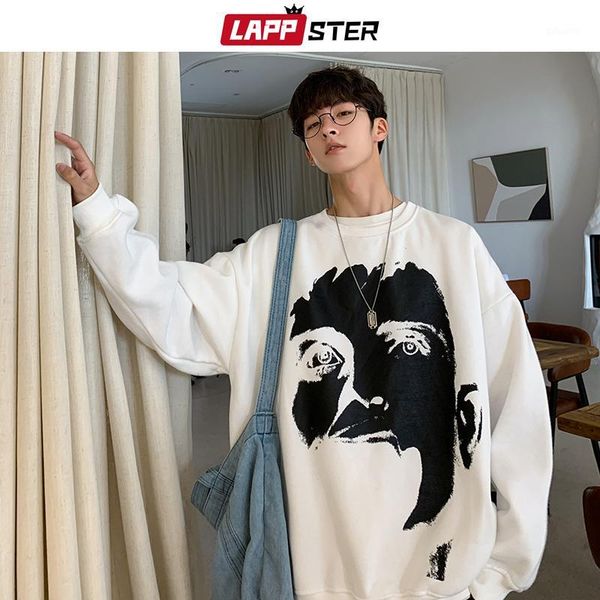 

lappster men oversized japanese streetwear hoodies 2019 autumn man harajuku korean funny print sweatshirts hoodie hip hop hoodie1, Black