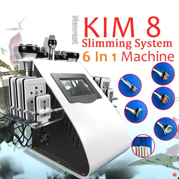 

6 in 1 ultrasound cavitation machine 40k ultrasonic cavitation lipolaser rf vaccum slimming body weight reduce lipo contouring dhl, Black
