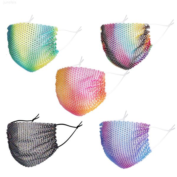 

face sequins mouth cover fashion bling protective pm2.5 dustproof washable reuse masks adjustable mask