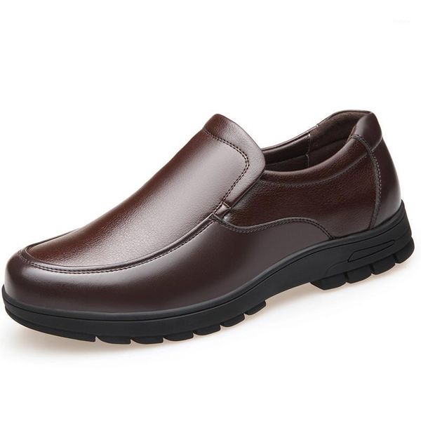 

men elegant men shoes spring leather fashion comfortable social shoe #ms81161211, Black
