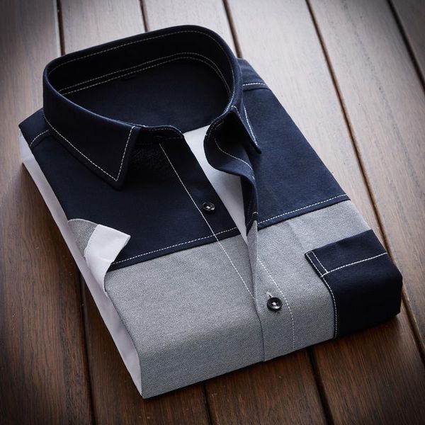 

пэчворк с коротким рукавом рубашка мужчины корейский тонкий подходит рубашка рубашка азиатский размер мужчины повседневная рубашка летом отв, White;black