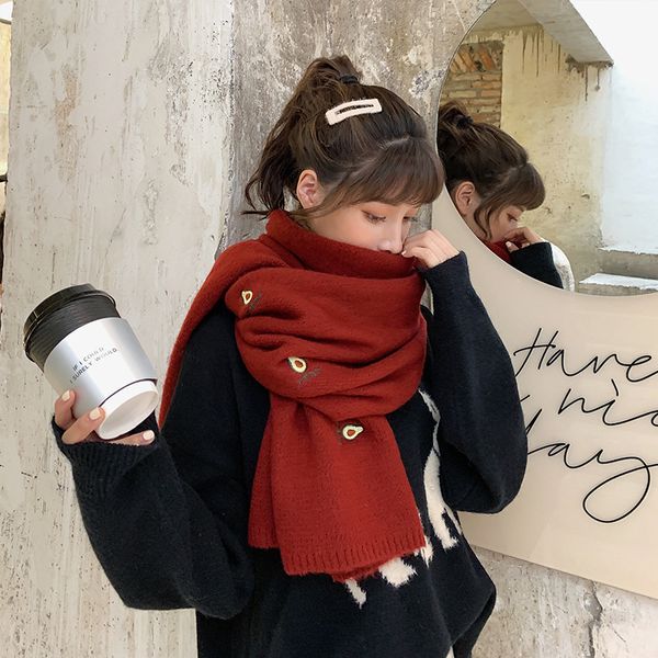 

autumn and winter new scarves women brand version versatile fashion students long thick warm neck shawl klwe, Blue;gray