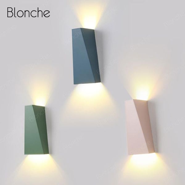 

wall lamp led macaron nordic lights for home bedroom bathroom aisle living room sconce modern indoor deco light fixtures
